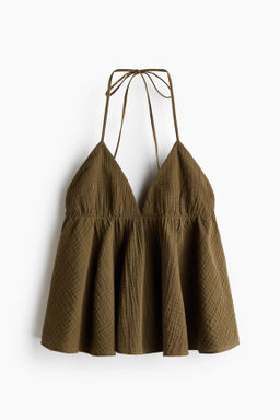 Cotton halterneck top