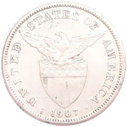 1 песо 1907 года Филиппины (Администрация США)