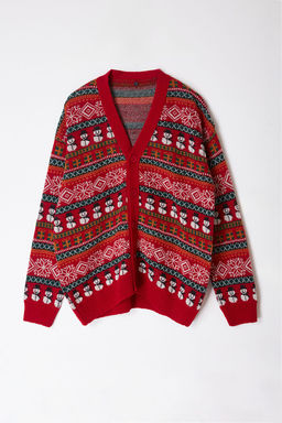 TRENDYOL MAN Cok Renkli Unisex Regular Fit Yunlu Genis Kal?p Christmas Triko H?rka TMNAW23HI00043 - Trendyolmilla фото 14