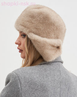 Элла экомех норка Ушанка женская флис (56-57)