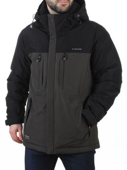D6594 DK. GREEN/BLACK Куртка мужская зимняя (200 гр. холлофайбер)