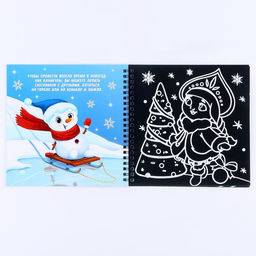 Блокнот - гравюра на новый год «Каникулы», 19×19 см