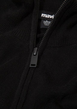 Yar? Fermuarl? Dik Yaka Siyah Kazak - Mavi фото 9