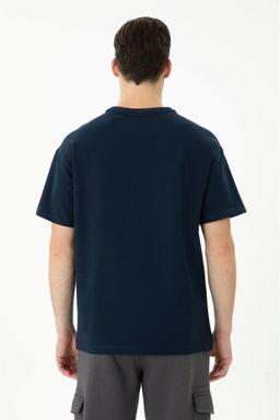 Мужская темно-синяя комфортная футболка с круглым вырезом Неожиданная скидка в корзине - U.s. polo assn фото 5