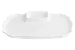 Блюдо д/шашлыка 28*21*2,3 см Айсберг с соусницей