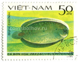 Марка Рыба Павлинья Солея 1982 год Вьетнам