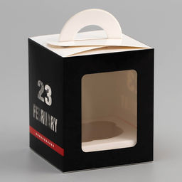 Цена за 5 шт. Коробка для 1 капкейка 23 Февраля, 9.2?9.2?11.1 см