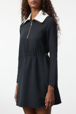 Trendyolmilla Siyah A Kesim Beli Ayarlanabilir Mini Dokuma Elbise TWOAW25EL00330 фото 4