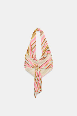 TOP SATINADO HALTER RAYAS / Multicolor - Zara фото 4