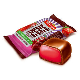 Конфеты желейные в ш-де "ВСЁ-ВСЁ" со вкусами вишни и клубники-земляники без сахара 180 гр