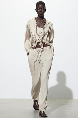 FLOWING PYJAMA-STYLE TROUSERS - Zara фото 10