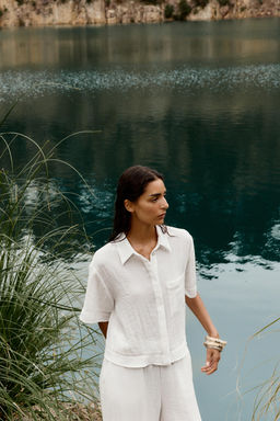 HEMSTITCH SHORT SHIRT - Zara фото 16