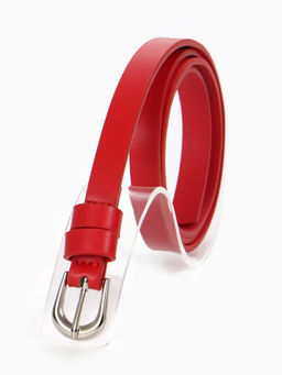 Ремень женский, пряжка металл, 1 прокол, 1.4×105 см, красный