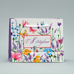 Цена за 3 шт. Пакет подарочный ламинированный, упаковка, С 8 марта, S 15?12?5.5 см