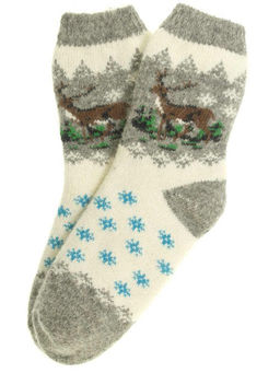Носки женские Олень и снежинки 7423-1 - Рассказовские варежки фото 2