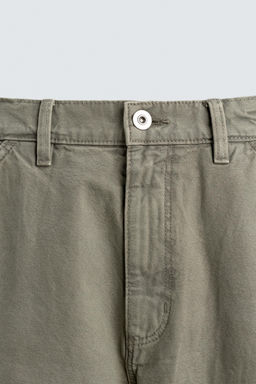 WASHED EFFECT CARPENTER TROUSERS - Zara фото 9