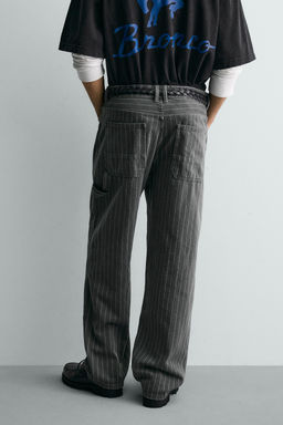 PINSTRIPE BAGGY FIT TROUSERS - Zara фото 22