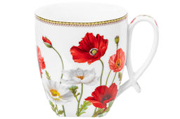 Кружка 300 мл 11*8,3*9,5 см Маки, фарфор NEW BONE CHINA