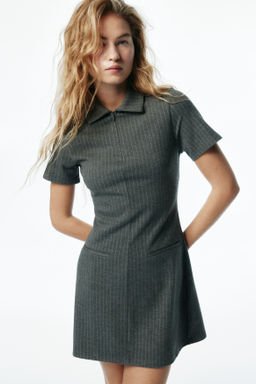 Vestido de punto con cuello camisero - H&m фото 3