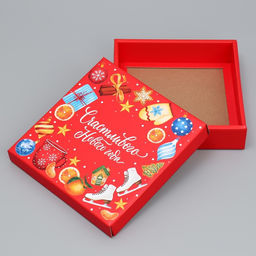 Коробка складная Счастливого Нового года, 20 20 5 см - Дарите счастье фото 4