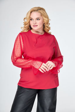 Блуза ANELLI 1768 алая роза фото 5