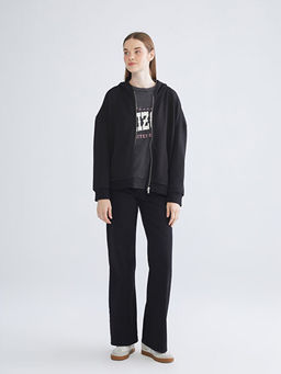 Kap??onlu Kad?n Fermuarl? Sweatshirt