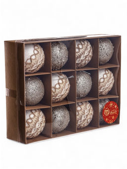 Ёлочные игрушки Орсон, шары новогодние, d=6 см, 12 шт., галант - Зимнее волшебство фото 4