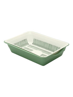 Туалет глубокий с сеткой 36 х 25 х 9 см, белый/мятный