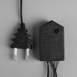 Гирлянда Нить 10 м, IP20, тёмная нить, 100 LED, 8 режимов, 220 В, свечение мульти - Luazon lighting фото 4