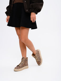 Ботинки 217.91505be.Коричневый леопард/мех