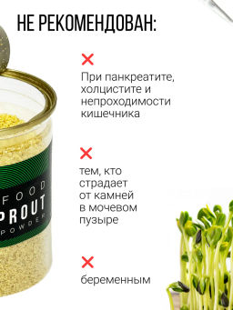 ЛЕН порошок из проростков 130г (Flax Sprout Premium Powder)