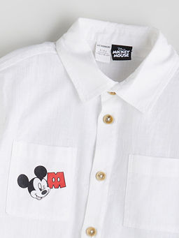 Mickey Mouse Bask?l? Erkek ?ocuk G?mlek