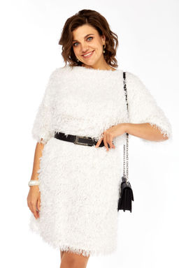 Платье Olga Style Л435 белое молоко