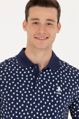 U. S. Polo Assn Мужская темно-синяя футболка с воротником-поло - U.s. polo assn фото 9