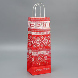 Цена за 20 шт. Пакет под бутылку Морозко, 13 x 36 x 10 см - Доступные радости фото 3