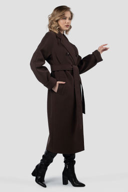 01-12194 Пальто женское демисезонное (пояс) - El podio фото 10