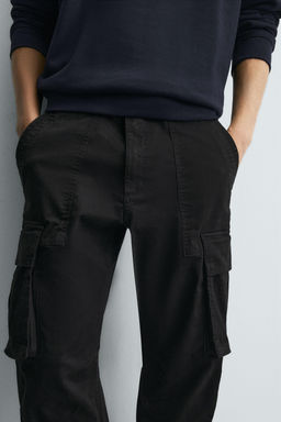 RELAXED FIT CARGO TROUSERS - Zara фото 14