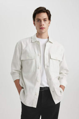 Куртка-рубашка с воротником-поло Relax Fit - Defacto фото 4