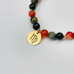 Браслет для Девы из Сардоникса,Нефрита и Яшмы - Радуга самоцветов фото 3