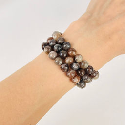 Бусины для украшений из Лунного и Солнечного камня (50 бусин) 38 см