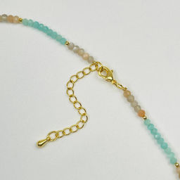 Колье из Амазонита и Лунного камня 42 см +