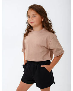 Футболка-Топ,цвет Бежевый, кулирка 100% х/б