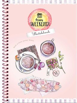 Скетчбук А5 64л., тв.обл. на спир."Чай со сладостями" (64-1372, Проф-Пресс) ламинация