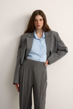 Брюки со складками в полоску - Mollis фото 2