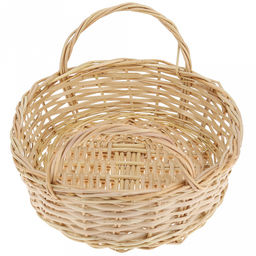 Корзинка плетеная №2 35х24х6/12см, овальная, дно и стенки из ивовой лозы и ленты, с ручками, ручное плетение (Россия) - Домашняя мода фото 3