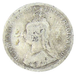 3 пенса 1891 года Великобритания