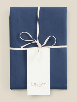 Наволочка SL Home Percale 300ТС, 7070+3 см, синяя, перкаль, хлопок 100% - Sima-land home фото 4