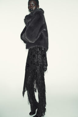 REVERSIBLE FAUX FUR SHORT COAT - Zara фото 5