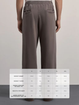 Брюки wide leg c эффектом garment dye / Zarina  фото 7