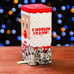Цена за 10 шт. Подарочная коробка С Новым годом 10,1 х 8,2 х 20,2 см - Simaland фото 2